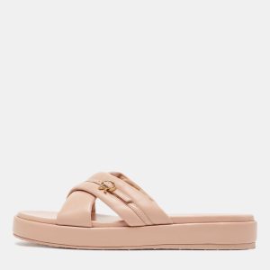 Gianvito Rossi Pink Leather Alima Sandals Size 40, Sandals - Luxury Closet