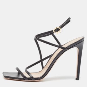 Gianvito Rossi Black Leather Manilla Sandals Size 39.5, Sandals - Luxury Closet catalog