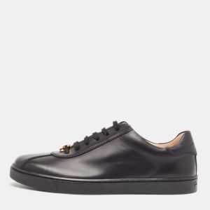 Gianvito Rossi Black Leather Ribbon Low Top Sneakers Size 37.5, Athletic Shoes & Sneakers - Luxury Closet catalog