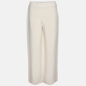 Giorgio Armani Beige Silk Shantung Classic Palazzo Pants M, Clothing - Luxury Closet