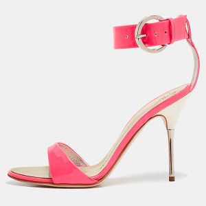 Giuseppe Zanotti Neon Pink Patent Leather Taz Sandals Size 36, Sandals - Luxury Closet catalog