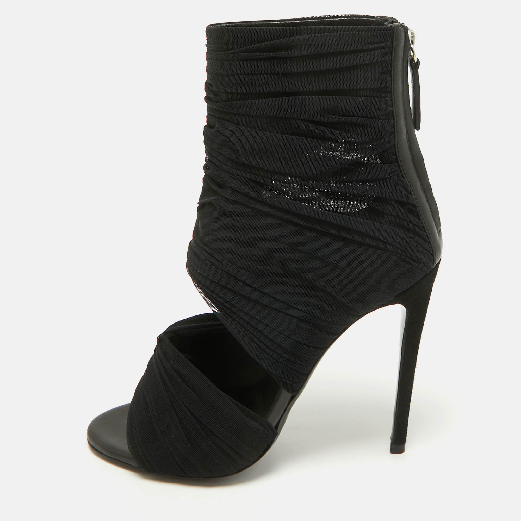 Giuseppe Zanotti Black Fabric Ankle Length Boots Size 36.5, Boots - Luxury Closet