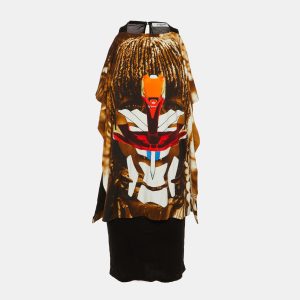 Givenchy Black Printed Cotton Overlay Detail Mini Dress XS, Dresses - Luxury Closet