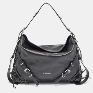 Givenchy Black Leather Medium Corset Voyou Shoulder Bag, Shoulder Bags - Luxury Closet