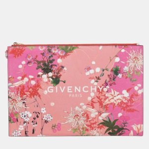 Givenchy Medium Iconic Floral Print Coated Canvas Pouch, Clutches & Special Occasion Bags - Luxury Closet