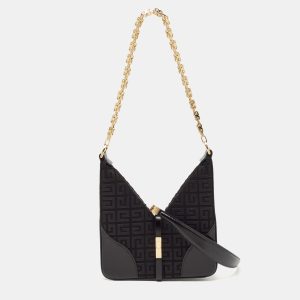 Givenchy Black Denim and Leather Small Cut Out Chain Bag, Shoulder Bags - Luxury Closet catalog