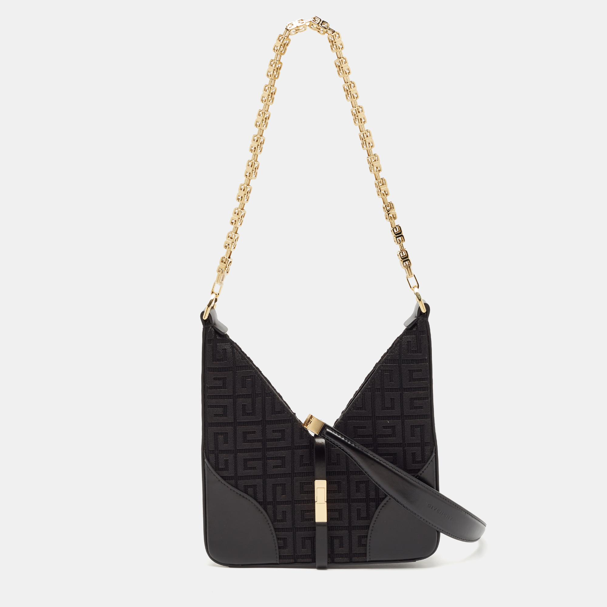 Givenchy Black Denim and Leather Small Cut Out Chain Bag, Shoulder Bags - Luxury Closet catalog