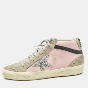 Golden Goose Grey/Pink Suede and Leather Mid Star Sneakers Size 37, Athletic Shoes & Sneakers - Luxury Closet catalog