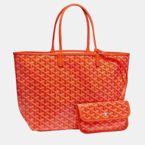 Goyard Orange Goyardine Coated Canvas and Leather Saint Louis GM Tote Bag, Tote Handbags - Luxury Closet