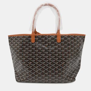 Goyard Saint Louis PM Natural/Black Pvc Coated Canvas Leather Tote Bag, Tote Handbags - Luxury Closet catalog