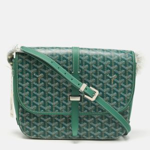 Goyard Belvedere II Green Coated Canvas and Leather Shoulder Bags, Shoulder Bags - Luxury Closet
