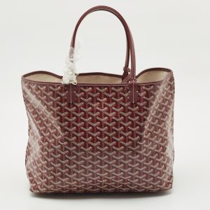 Goyard Burgundy Goyardine Coated Canvas and Leather Saint Louis PM Tote, Tote Handbags - Luxury Closet catalog