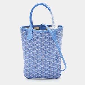 Goyard Iris Goyardine Coated Canvas and Leather Poitiers PM Tote, Tote Handbags - Luxury Closet