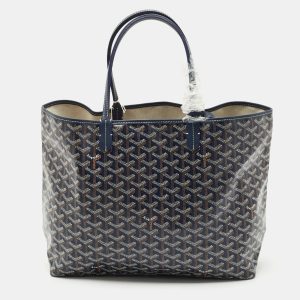 Goyard Navy Blue Goyardine Coated Canvas and Leather Saint Louis PM Tote, Tote Handbags - Luxury Closet catalog