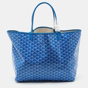 Goyard Blue Goyardine Coated Canvas and Leather Saint Louis GM Tote, Tote Handbags - Luxury Closet catalog