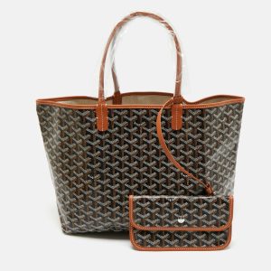 Goyard Brown Goyardine Coated Canvas and Leather Saint Louis PM Tote, Tote Handbags - Luxury Closet catalog