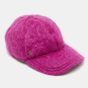 Gucci Fuchsia Pink Mohair Wool Lauren Baseball Cap S, Luggage Accessories - Luxury Closet catalog