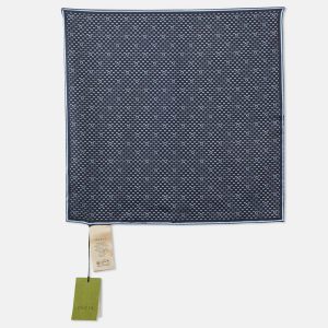 Gucci Navy Blue Printed Silk Scarf/Pocket Square, Scarves & Shawls - Luxury Closet catalog