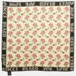 Gucci Cream Floral Print Silk Blind For Love Scarf, Scarves & Shawls - Luxury Closet