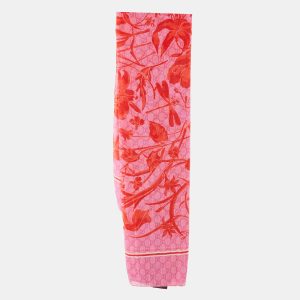 Gucci Pink Floral GG Cotton Scarf, Scarves & Shawls - Luxury Closet catalog