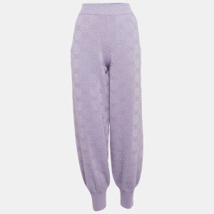 Gucci Light Purple GG Monogram Lurex Knit Sweatpants M, Clothing - Luxury Closet catalog