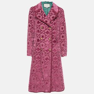Gucci Dark Amarant Bee Stars Velvet Martingale Coat M, Coats & Jackets - Luxury Closet catalog
