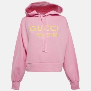 Gucci Pink Embroidered Cotton Sweatshirt Hoodie XS, Sweaters & Cardigans - Luxury Closet catalog
