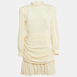 Gucci Cream Silk Drape Detail Mini Dress L, Dresses - Luxury Closet catalog