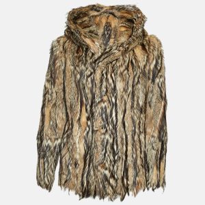 Gucci Brown Real Fur Hooded Coat XXXL, Coats & Jackets - Luxury Closet
