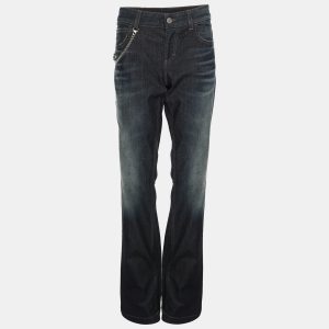 Gucci Faded Navy Stretch Cotton Skinny Flare Jeans M, Jeans - Luxury Closet