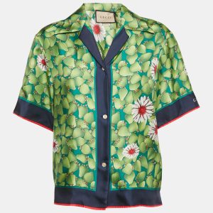 Gucci Green Strawberries Silk Short Sleeve Shirt S, Shirts & Tops - Luxury Closet catalog