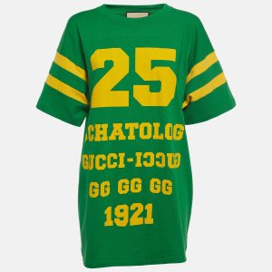 Gucci Green Eschatology Print Cotton Jersey T-Shirt XS, Shirts & Tops - Luxury Closet