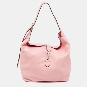 Gucci Pink Leather Medium Jackie 1961 Shoulder Bag, Shoulder Bags - Luxury Closet