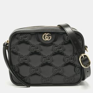 Gucci Black GG Matelass&eacute; Leather Small Shoulder Bag, Shoulder Bags - Luxury Closet catalog
