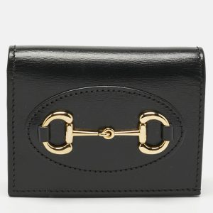Gucci Black Leather Horsebit 1955 Flap Card Case, Wallets & Money Clips - Luxury Closet catalog