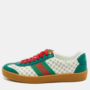 Gucci x Dapper Dan Green/Off White GG Micro Leather G74 Sneakers Size 35, Athletic Shoes & Sneakers - Luxury Closet