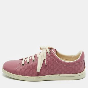 Gucci Pink GG Canvas And Leather Low Top Sneakers Size 37.5, Athletic Shoes & Sneakers - Luxury Closet catalog