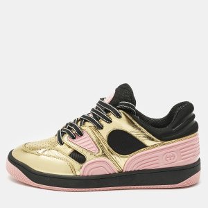Gucci Multicolor Fabric and Leather Basket Low Top Sneakers Size 36, Athletic Shoes & Sneakers - Luxury Closet