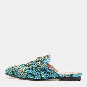 Gucci Multicolor Brocade Fabric Princetown Flat Mules Size 36, Flats - Luxury Closet catalog