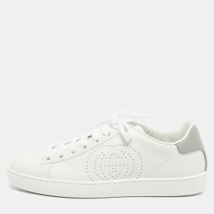 Gucci White Perforated Interlocking G Leather Ace Sneakers Size 35, Athletic Shoes & Sneakers - Luxury Closet catalog
