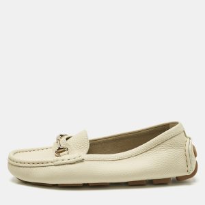 Gucci Ivory Leather Horsebit Driver Loafers Size 36.5, Loafers & Slip-Ons - Luxury Closet catalog