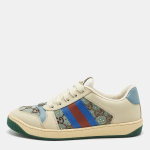 Gucci Multicolor Nubuck Leather and Crystal GG Canvas Screener Sneakers Size 37, Athletic Shoes & Sneakers - Luxury Closet catalog