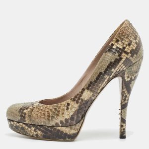 Gucci Brown Python Leather Platform Pumps Size 39, Pumps - Luxury Closet catalog