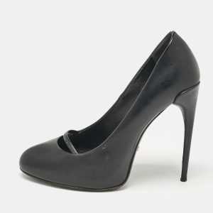 Gucci Black Leather Round Toe Slip On Pumps Size 36.5, Pumps - Luxury Closet catalog