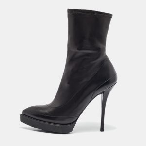 Gucci Black Leather Wimbledon Platform Ankle Boots Size 38.5, Boots - Luxury Closet catalog