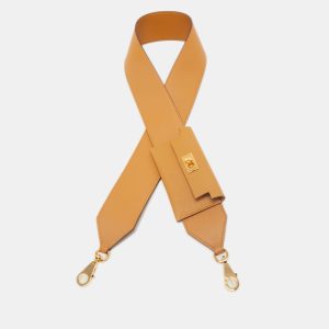 Hermes Sesame Swift and Epsom Leather Kelly Pocket Bag Strap, Luggage Accessories - Luxury Closet