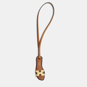 Hermes Chick Yellow, Natural Sand, Black Oran Nano Bag Charm, Luggage Accessories - Luxury Closet
