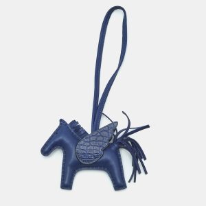Hermes Bleu Saphir Milo Leather and Alligator Touch Grigri Rodeo Pegase Bag Charm PM, Luggage Accessories - Luxury Closet catalog