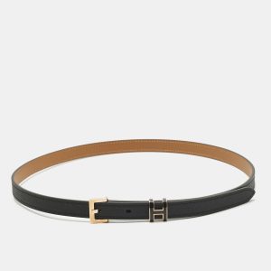 Hermes Noir Epsom Leather Pop H Buckle Belt 75 CM, Belt Buckles - Luxury Closet catalog