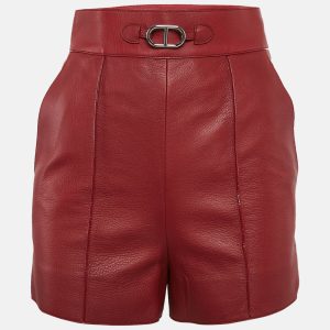Hermès Rouge Cardinal Red Leather Shorts S, Shorts - Luxury Closet catalog